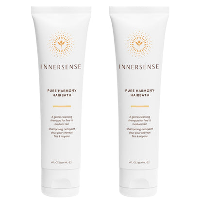 INNERSENSE Organic Beauty Hairbath Shampoo – Purifying Cleanse for Oily Scalp | 2 x 2 oz (59.1 mL) | Non-Toxic, Cruelty-Free