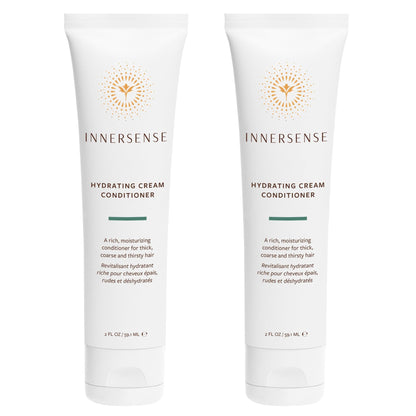 INNERSENSE Organic Beauty Natural Hydrating Cream Conditioner for Dry, Thick Hair | Non-Toxic, Cruelty-Free 2-Pack (2 x 2 fl oz / 59.1 mL each)