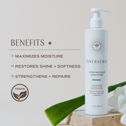 INNERSENSE Organic Beauty Natural Hydrating Cream Conditioner for Dry, Thick Hair | Non-Toxic, Cruelty-Free 2-Pack (2 x 2 fl oz / 59.1 mL each)
