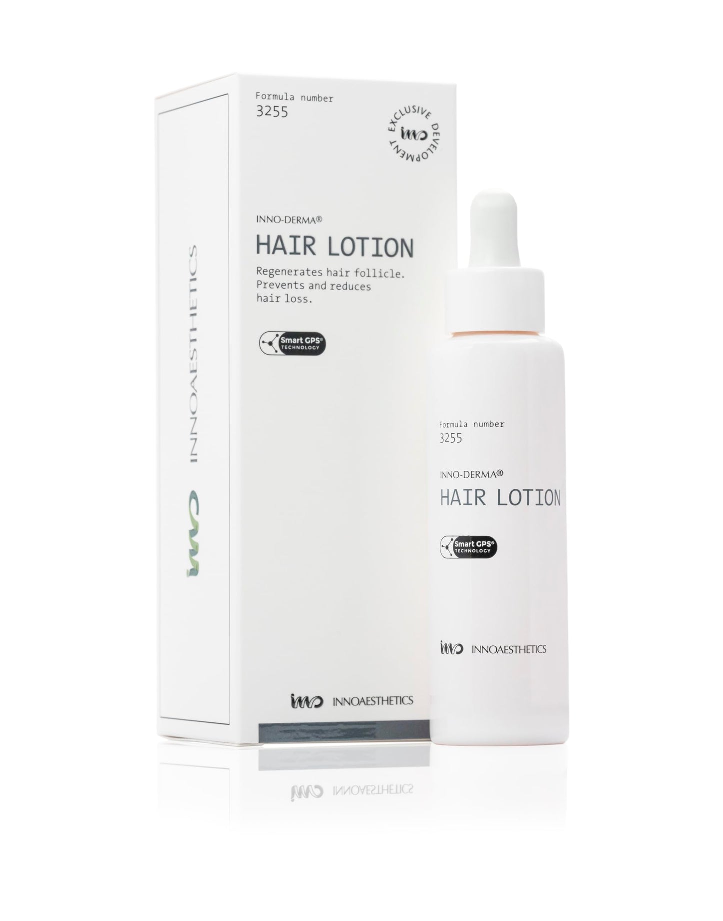 INNO-DERMA Hair Growth Lotion Formula 3255 – 70ml with Smart GPS Technology | INNOAESTHETICS