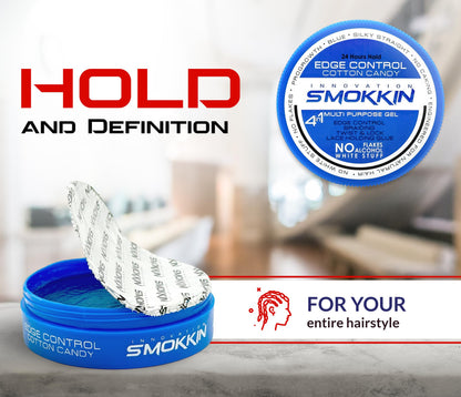 INNOVATION SMOKKIN Strong Hold Hair Wax – Edge Control, Braids & Twists | Cotton Candy 5.09 fl oz