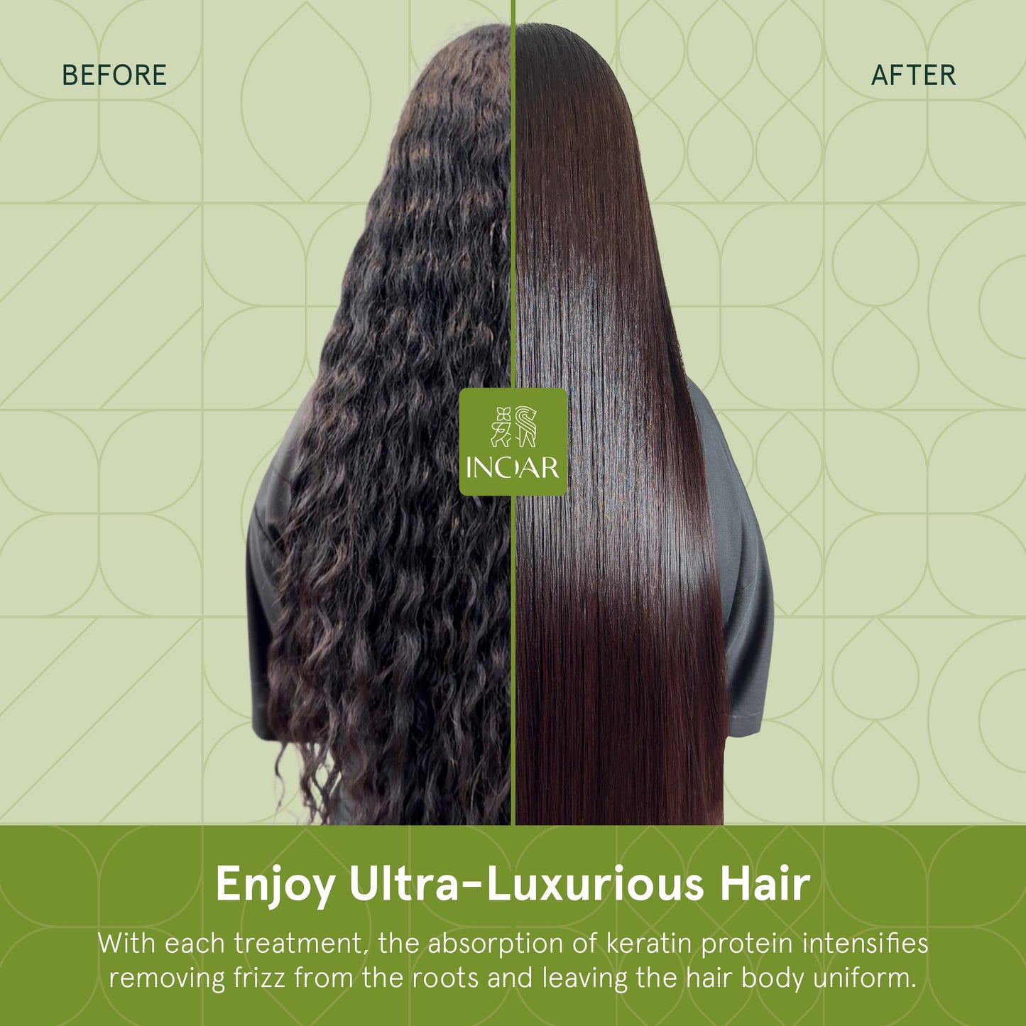 INOAR Moroccan Premium Treatment Step 2 – Keratin with White Clay & Cocoa Oil for Frizz Reduction & Hair Smoothing