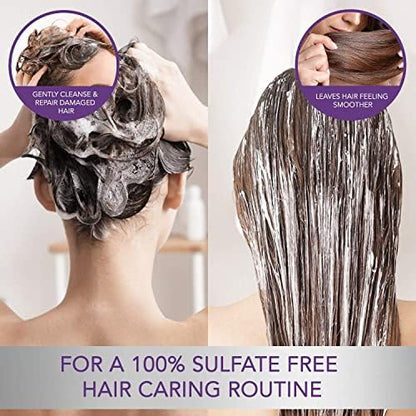 Inova Professional Silk Keratin Shampoo & Conditioner Set — Sulfate-Free, Color-Safe, Gray, 3.4 fl oz