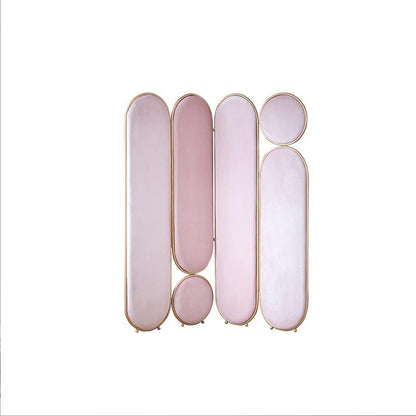 Georgia Folding Screen, Room Divider, Pink/Grey/Green/Blue
