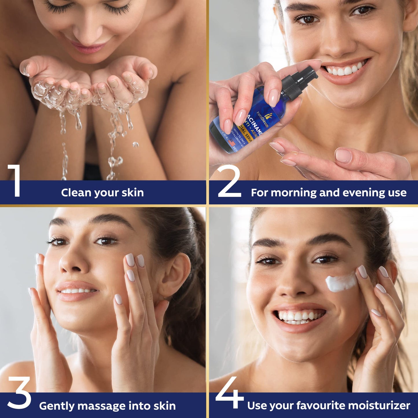 InstaSkincare Niacinamide Serum 2oz – 10% Niacinamide + 1% Zinc for Brightening, Hydration & Even Tone
