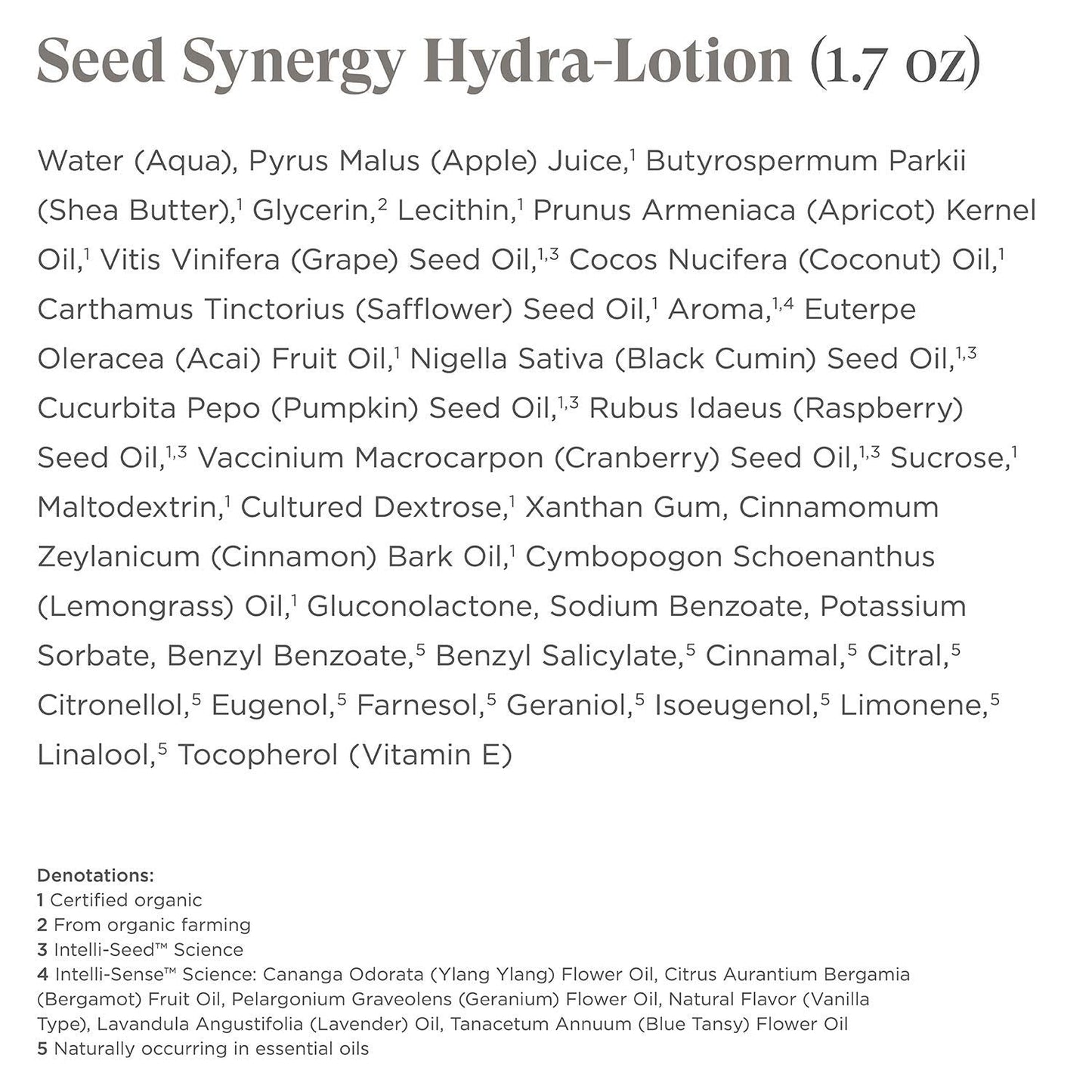 Intelligent Nutrients Seed Synergy Hydra-Lotion — Daily Moisturizer for Dry to Oily Skin (1.7 oz)