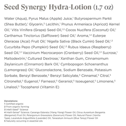 Intelligent Nutrients Seed Synergy Hydra-Lotion — Daily Moisturizer for Dry to Oily Skin (1.7 oz)