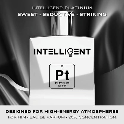 Intelligent Platinum Eau de Parfum for Men | Intelligent Shop – Sweet, Seductive & Striking | 3.4 Fl Oz (100 mL)