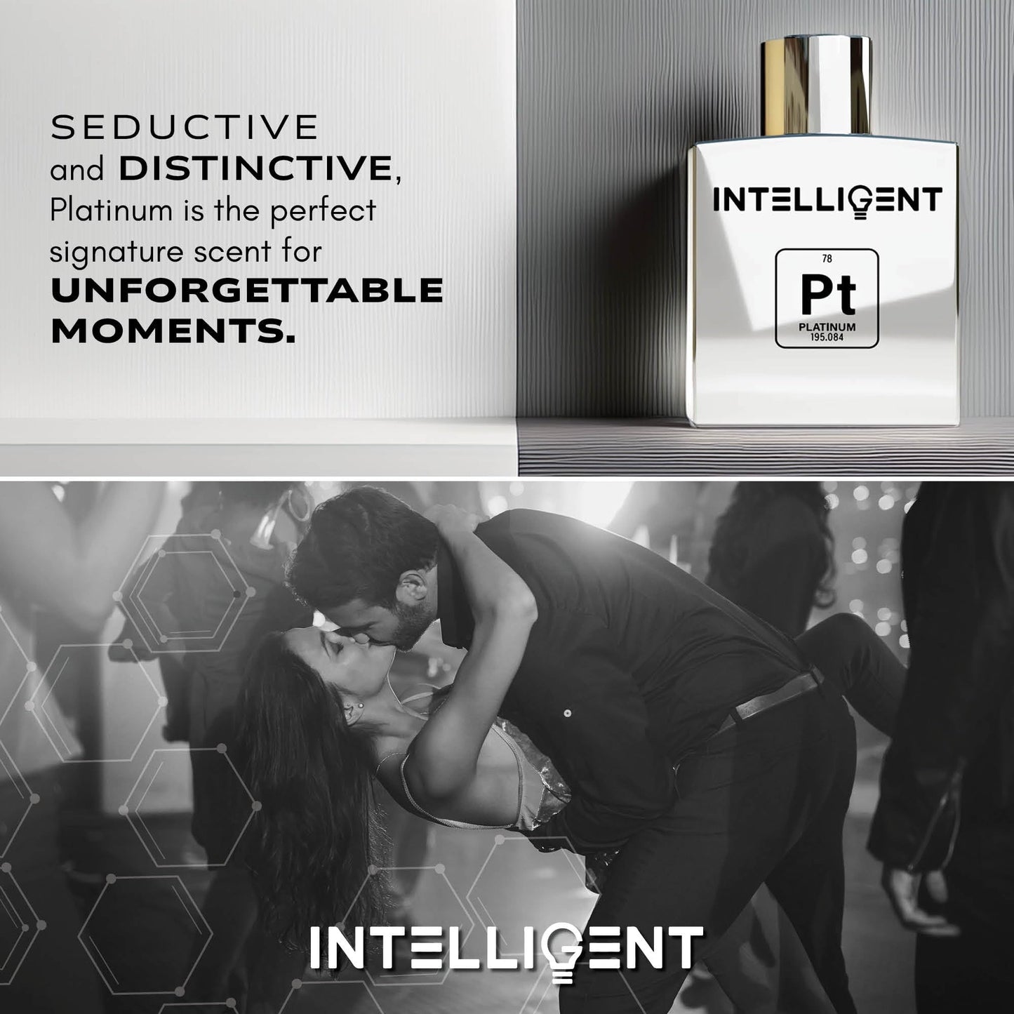 Intelligent Platinum Eau de Parfum for Men | Intelligent Shop – Sweet, Seductive & Striking | 3.4 Fl Oz (100 mL)