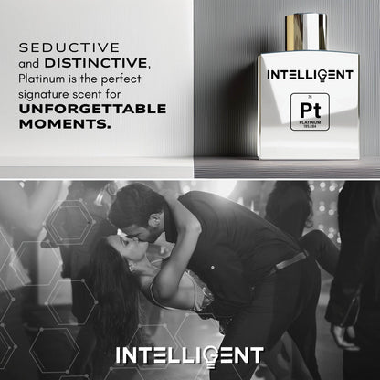 Intelligent Platinum Eau de Parfum for Men | Intelligent Shop – Sweet, Seductive & Striking | 3.4 Fl Oz (100 mL)