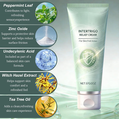 2Pcs Intertrigo Relief Cream – Skin Fold Barrier, Fast-Drying Non-Greasy (2 oz)