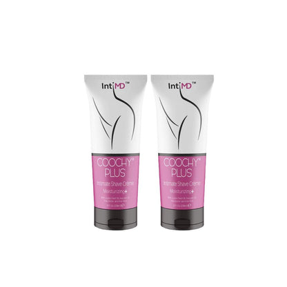 IntiMD Coochy Plus Intimate Shave Cream – 2 Pack, Moisturizing+ for Softer Shaves
