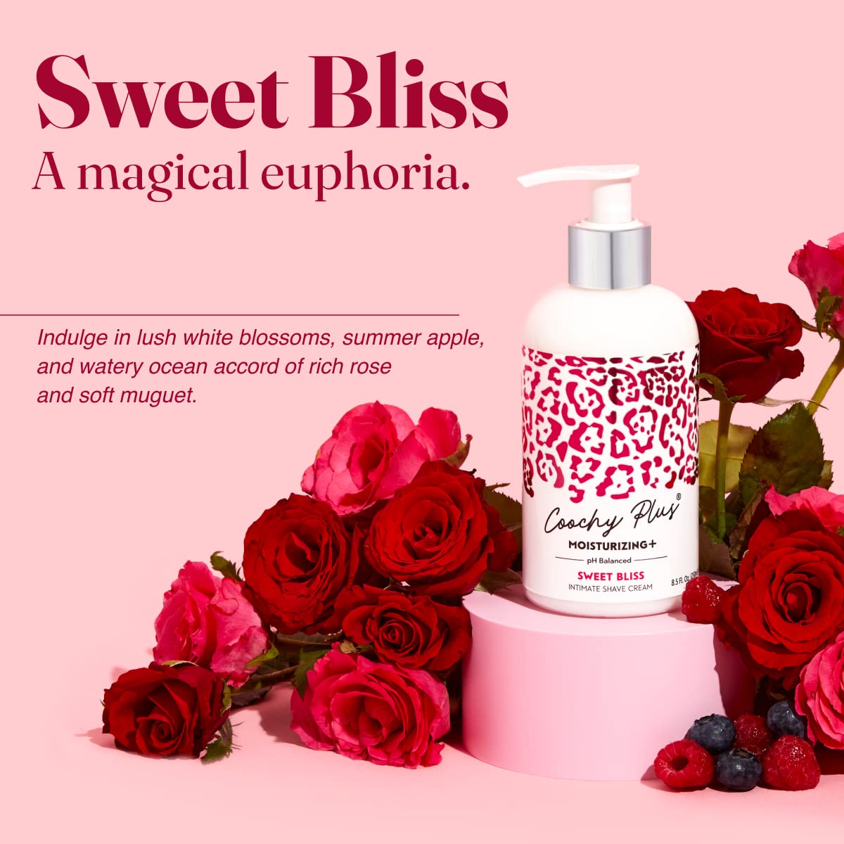 IntiMD Coochy Plus SWEET BLISS Intimate Shaving Cream – Moisturizing+ Formula, Rash-Free, 8.5oz