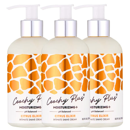 IntiMD Coochy Plus Intimate Shaving Cream Citrus Elixir – Moisturizing Formula, 3 Pack
