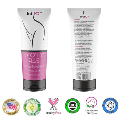 IntiMD COOCHY PLUS 3 Pack | Intimate Shave Cream with MOISTURIZING+
