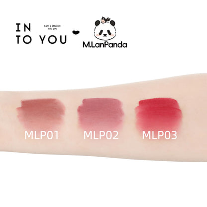 INTO YOU x M.Lan Panda Matte Lipstick MLP03 | Long-Lasting Matte Lip Color with Lip Brush