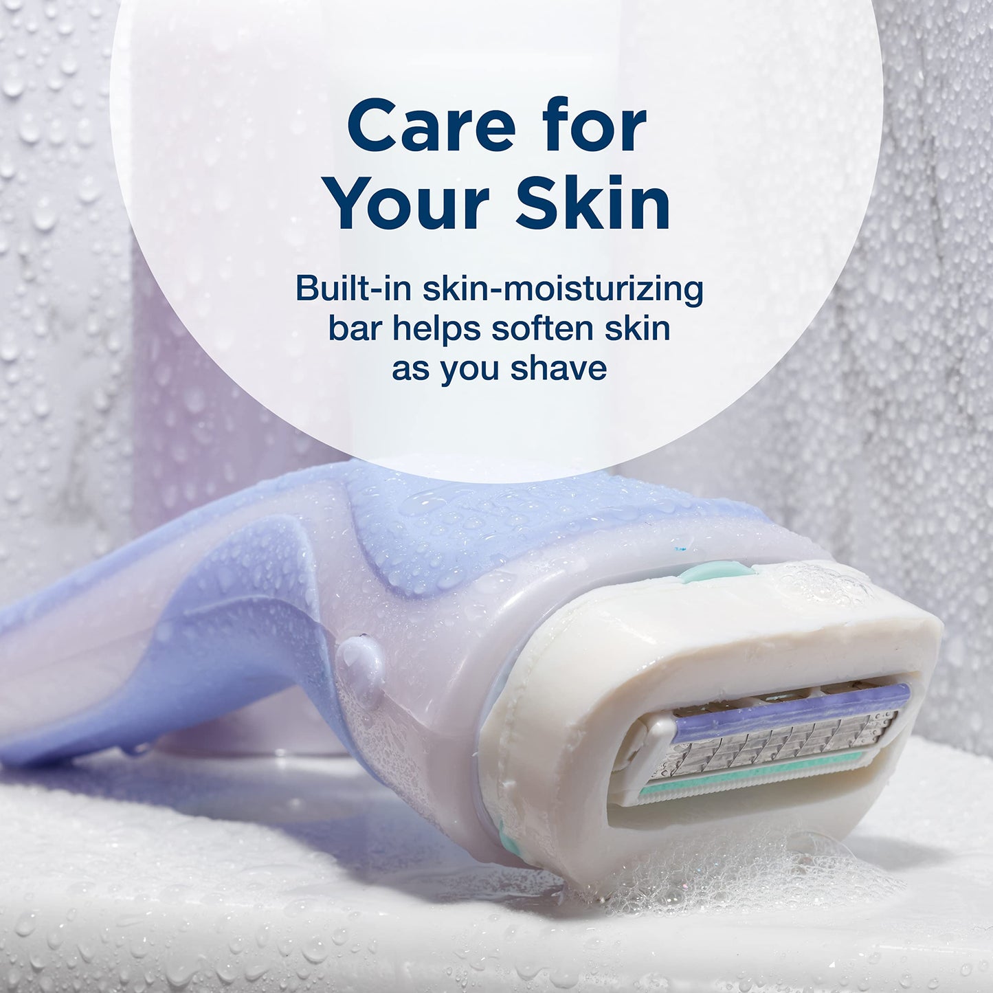 INTUITION Pure Nourishment Razor Refills – 8-Count for No-Shave-Cream Lather and Cocoa Butter Moisturizing Bar