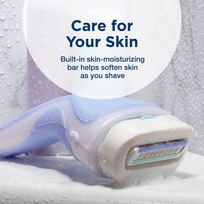 INTUITION Pure Nourishment Razor Refills – 8-Count for No-Shave-Cream Lather and Cocoa Butter Moisturizing Bar