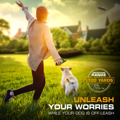INVIROX Training Collar for Large Dogs X2 – 124 Levels, 1100yd Range, IP67 Waterproof