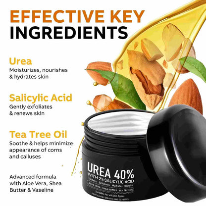 IOIOTCO Urea Cream 40% + 2% Salicylic Acid – Exfoliating Foot & Hand Moisturizer