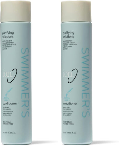 ion Swimmer's Conditioner – Detangles, Moisturizes, Prevents Green Hair | Vegan Pack of 2
