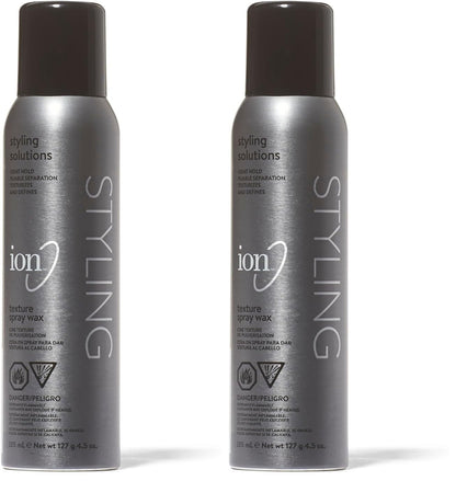 Ion Texturizing Spray Wax – Lightweight, Pliable Hold, Long-Lasting Definition (Pack of 2)