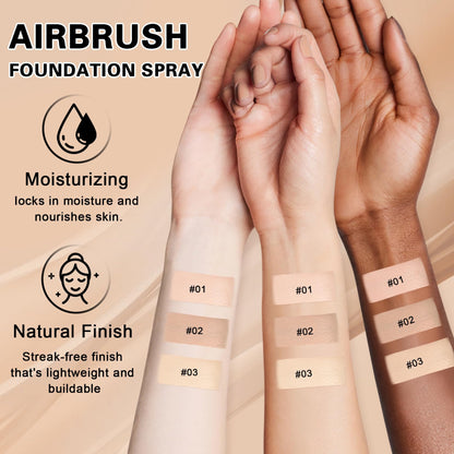 IONSGAKO Magic Minerals Airbrush Foundation Spray – Silk Matte, Long-Lasting Coverage