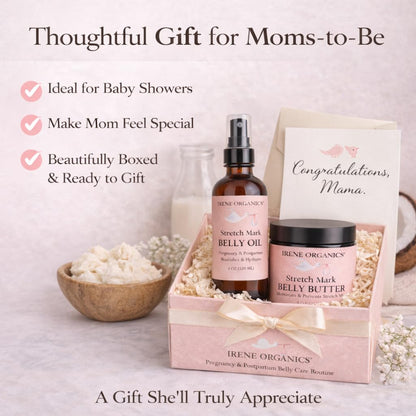 Belly Bundle by Irene Organics — Organic Belly Butter & Oil for Pregnancy