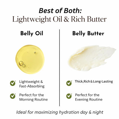 Belly Bundle by Irene Organics – Organic Belly Butter & Oil for Pregnancy