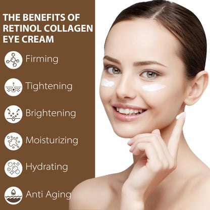 IREV Eye Cream with Retinol & Collagen – Hydrating Avocado, Vitamin C & Caffeine for Dark Circles