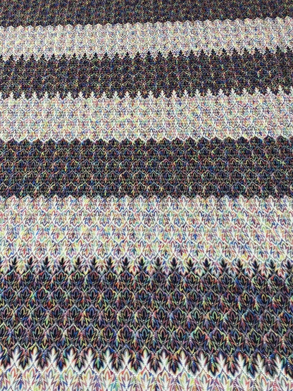 Iridescent Multicolour Mesh Knit Fabric by the Metre