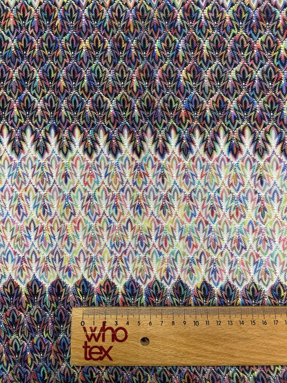 Iridescent Multicolour Mesh Knit Fabric by the Metre