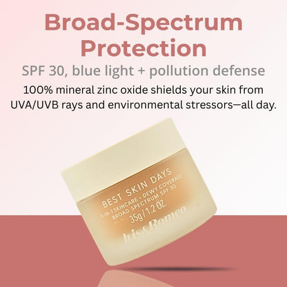 IRIS&ROMEO Best Skin Days SPF 30 Dewy Coverage Foundation - Shade 7 (Medium Olive) 1.2 oz