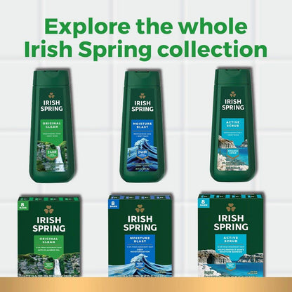 Irish Spring Aloe Bar Soap, 8 Count – Fresh Scent & Aloe Hydration