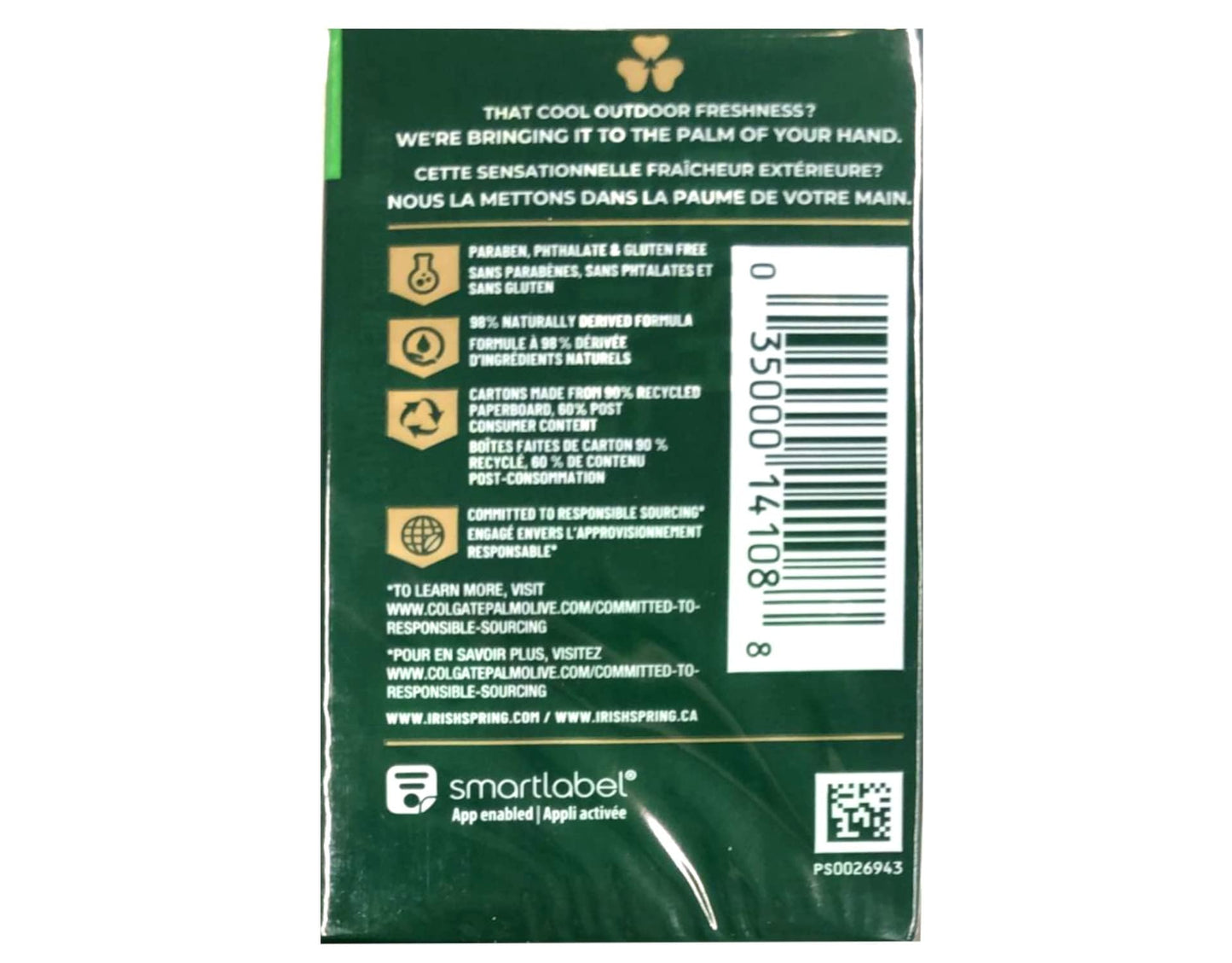 Irish Spring Original Deodorant Bar Soap – 3.75 oz Bars, 8-Pack