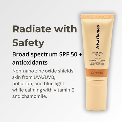 IRIS&ROMEO Weekend Skin SPF 50 – Warm Glow Mineral Sunscreen