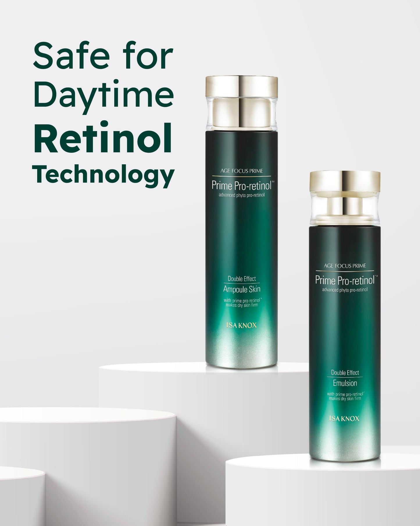 Isa Knox AGE FOCUS PRIME DOUBLE EFFECT SKINCARE SET – Lightweight, Nourishing Korean Routine (417 ml)