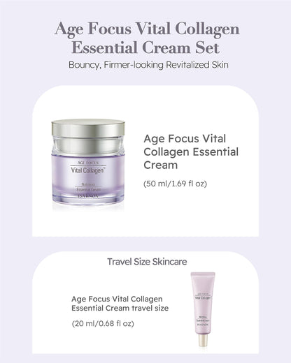 Isa Knox Age Focus Vital Collagen Essential Cream Set – 50ml + 20ml | Korean Skincare