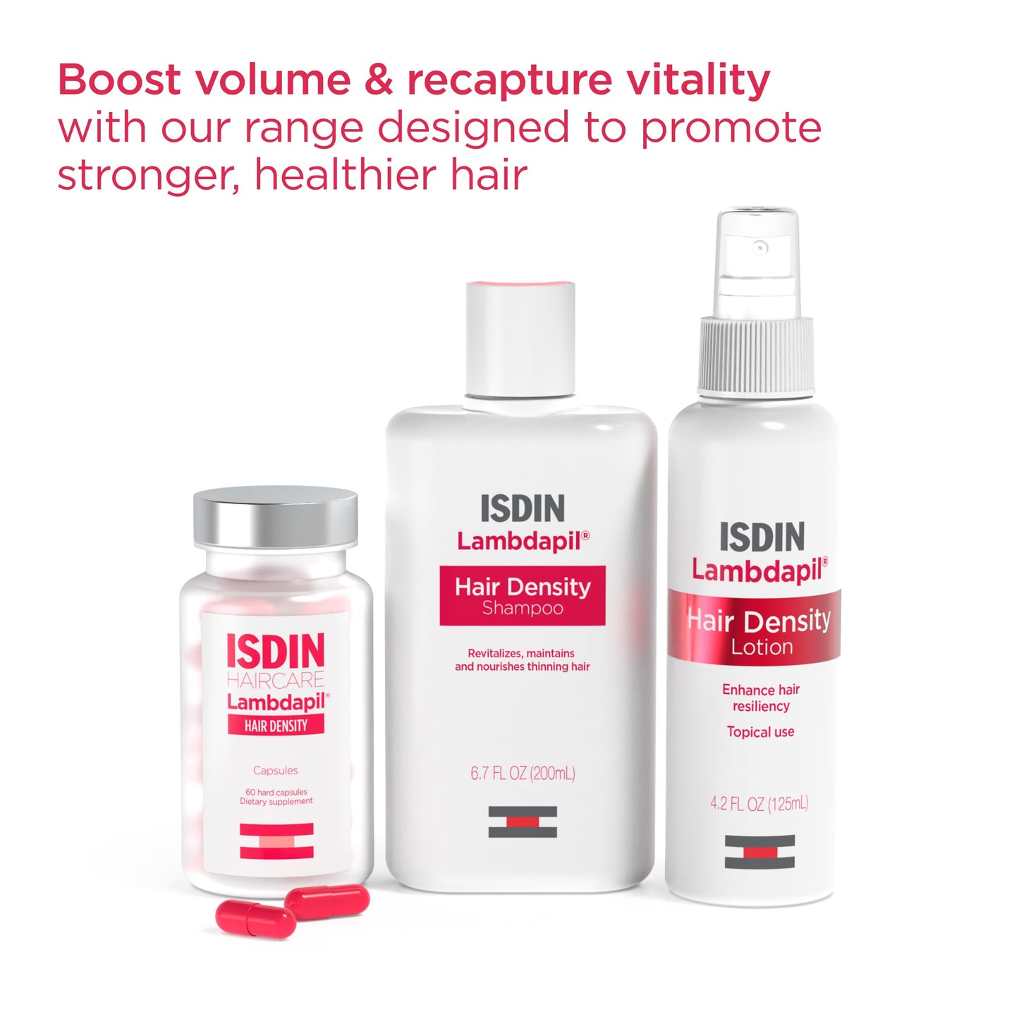 ISDIN Lambdapil Hair Density Capsules – Hair Thickening Vitamins (180 capsules) | 3-Month Supply