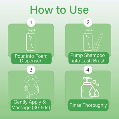 ISLA & FONTANE Lash Shampoo Bulk – 2L (68 fl oz) Gentle Lash Cleanser for Extensions