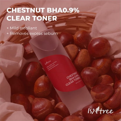 ISNTREE Chestnut BHA 0.9% Clear Toner 200ml – Pore Refining & Oil Control (Vegan)