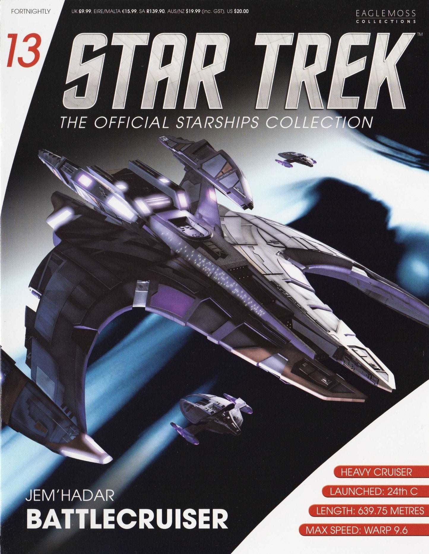 #13 Jem'Hadar Battlecruiser Model Die Cast Ship (Eaglemoss / Star Trek)
