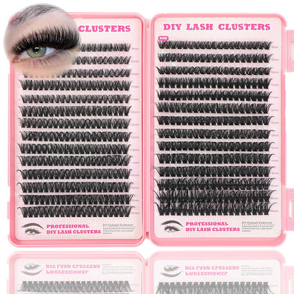 ISTGIFT Lash Clusters Kit – 560 Pcs 9-16mm D Curl Fluffy Wispy Lashes