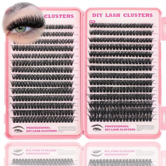 ISTGIFT Lash Clusters Kit – 560 Pcs 9-16mm D Curl Fluffy Wispy Lashes