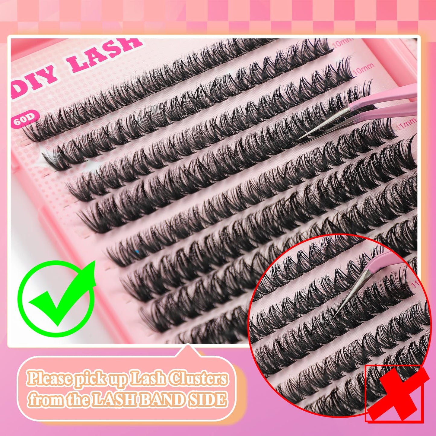 ISTGIFT Lash Clusters Kit – 560 Pcs, 9-16mm D Curl Fluffy Wispy Lash Extensions (DIY Home Use)