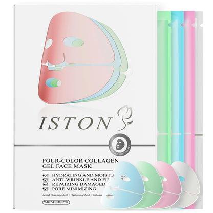 ISTON 4-in-1 Bio-Collagen Real Deep Mask Set – Deep Hydration, Firmness & Soothe for All Skin Types