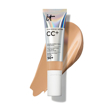 IT Cosmetics CC+ Cream Neutral Tan – SPF 50+ Full Coverage Foundation + Hydrating Serum