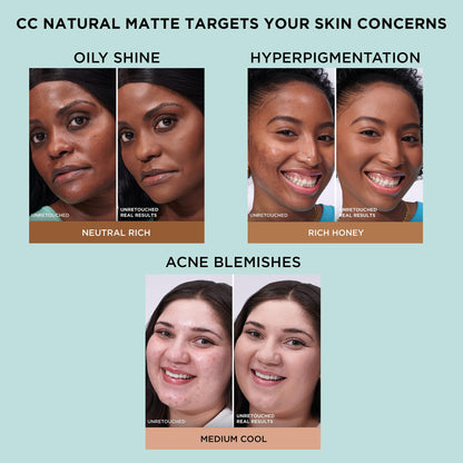 IT Cosmetics CC+ Natural Matte Deep Mocha — SPF 40, Poreless Full-Coverage Matte Foundation