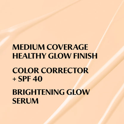 IT Cosmetics CC+ Nude Glow (Fair Beige) – Medium Coverage Foundation with SPF 40, Brightening Serum, 2% Niacinamide + Hyaluronic Acid, 24H Hydration | 1.08 fl oz