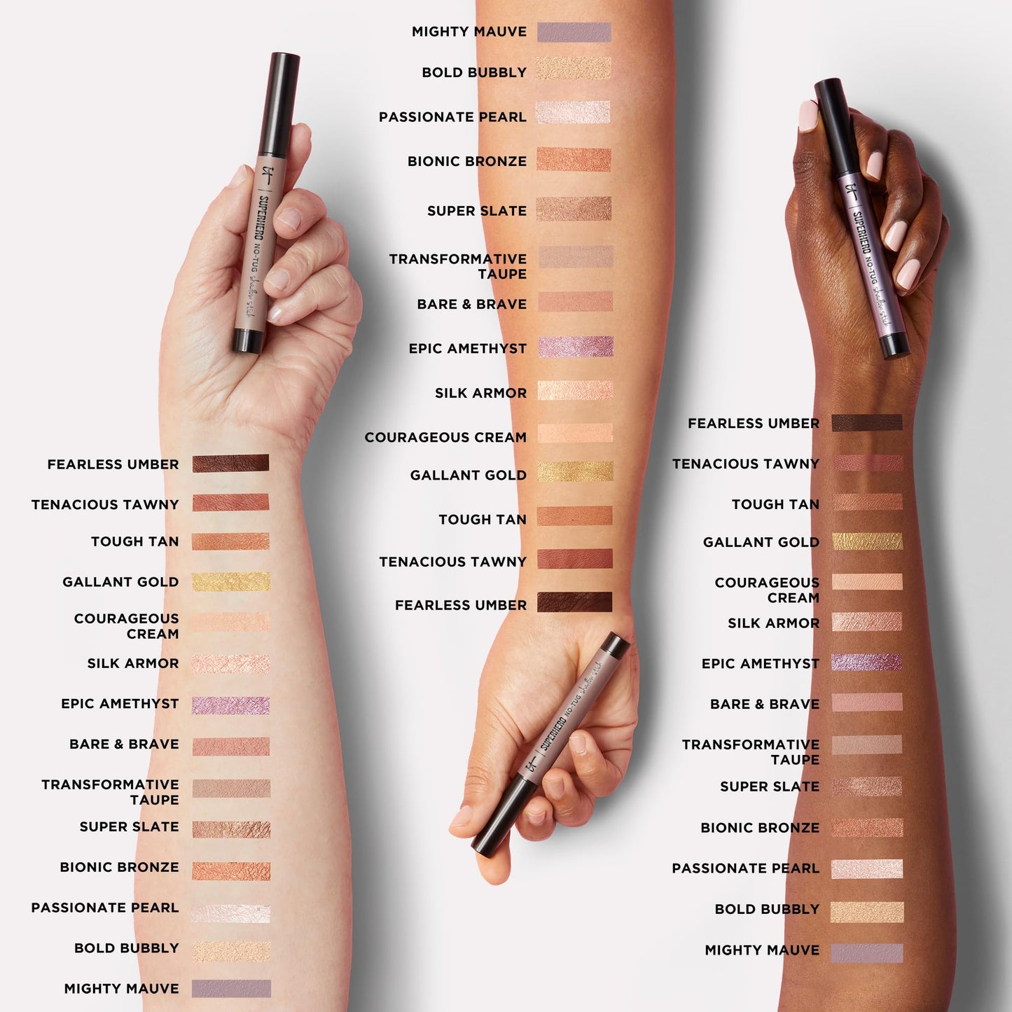 IT Cosmetics Superhero No-Tug Waterproof Eyeshadow Stick – Mighty Mauve